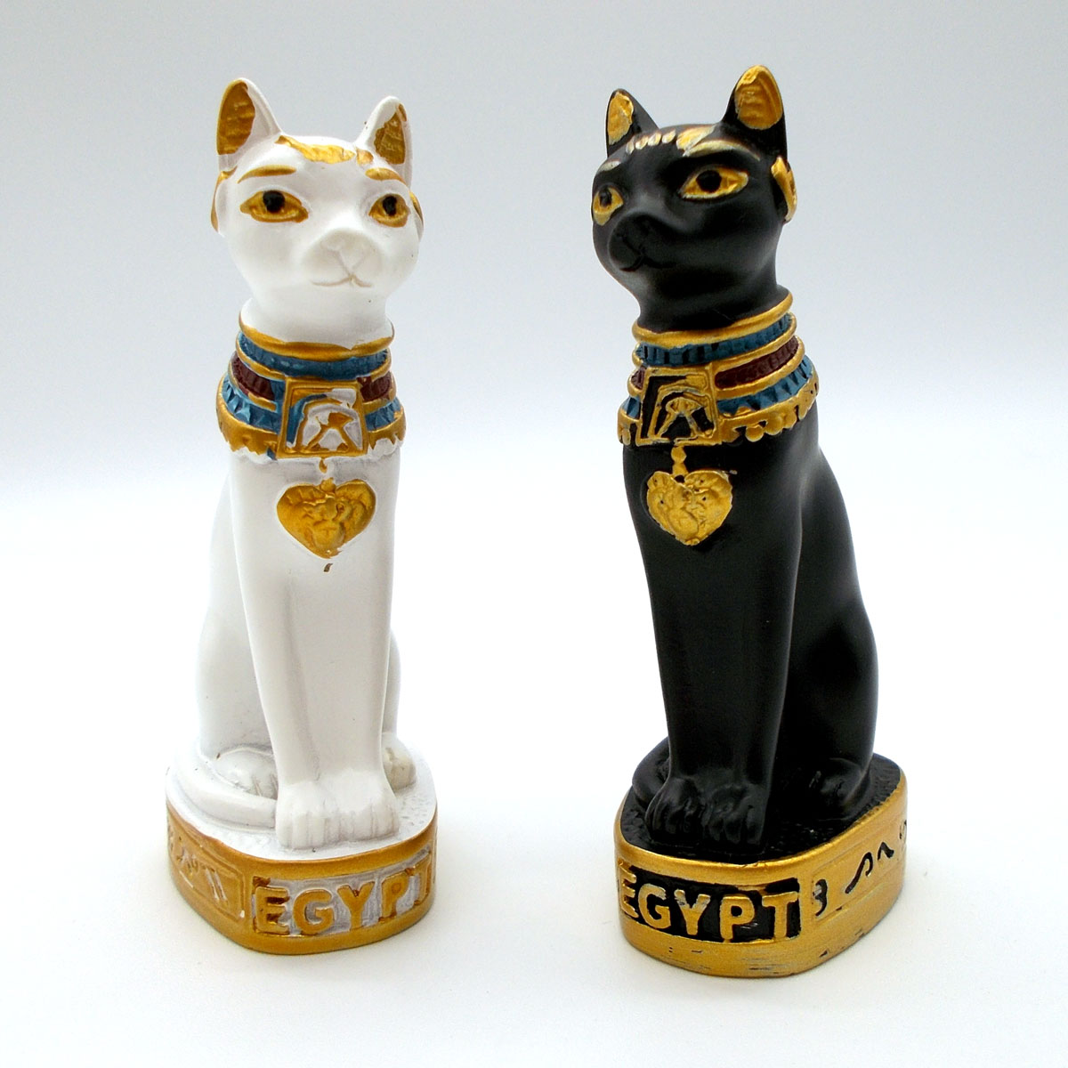 バステト神 陶製 ブックスタンド エジプト スカラベ模様 猫神 置物 置物 保障できる